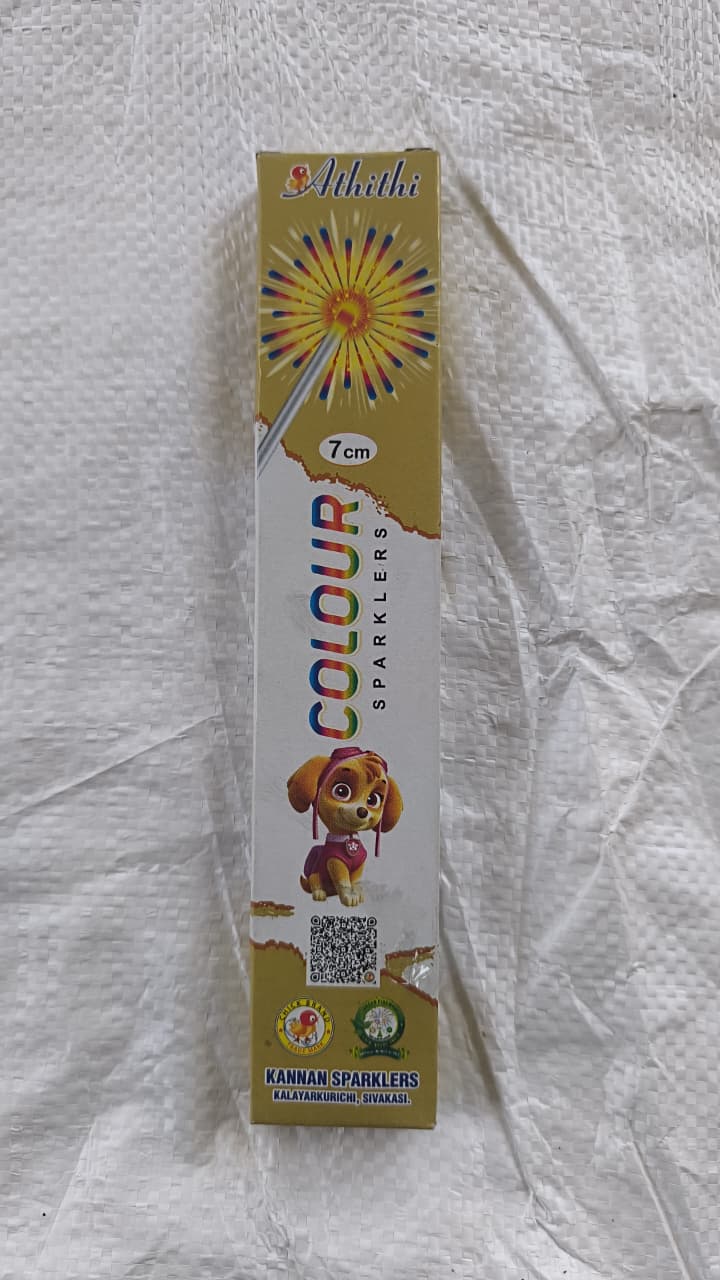 7 CM GLITTERING SPARKLERS (COLOUR)