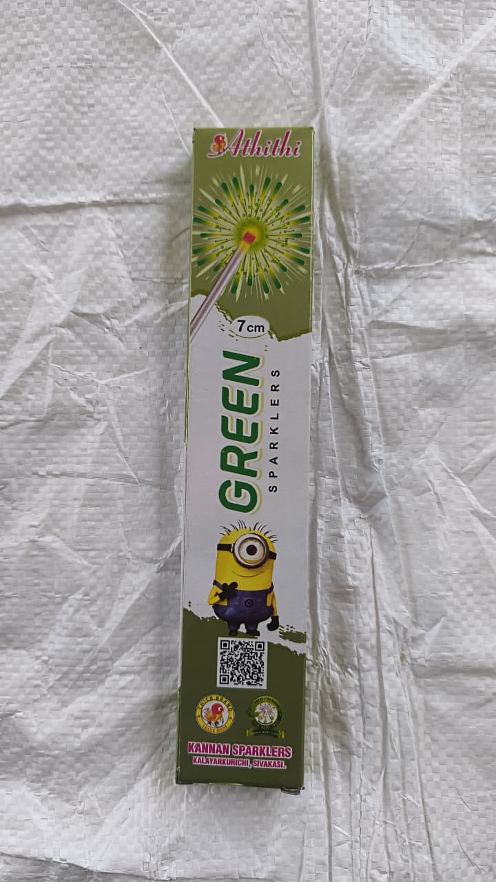 7 CM GREEN SPARKLERS